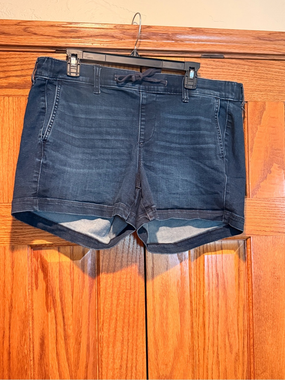 torrid Dark Blue Denim-Look Stretch Jean Shorts
